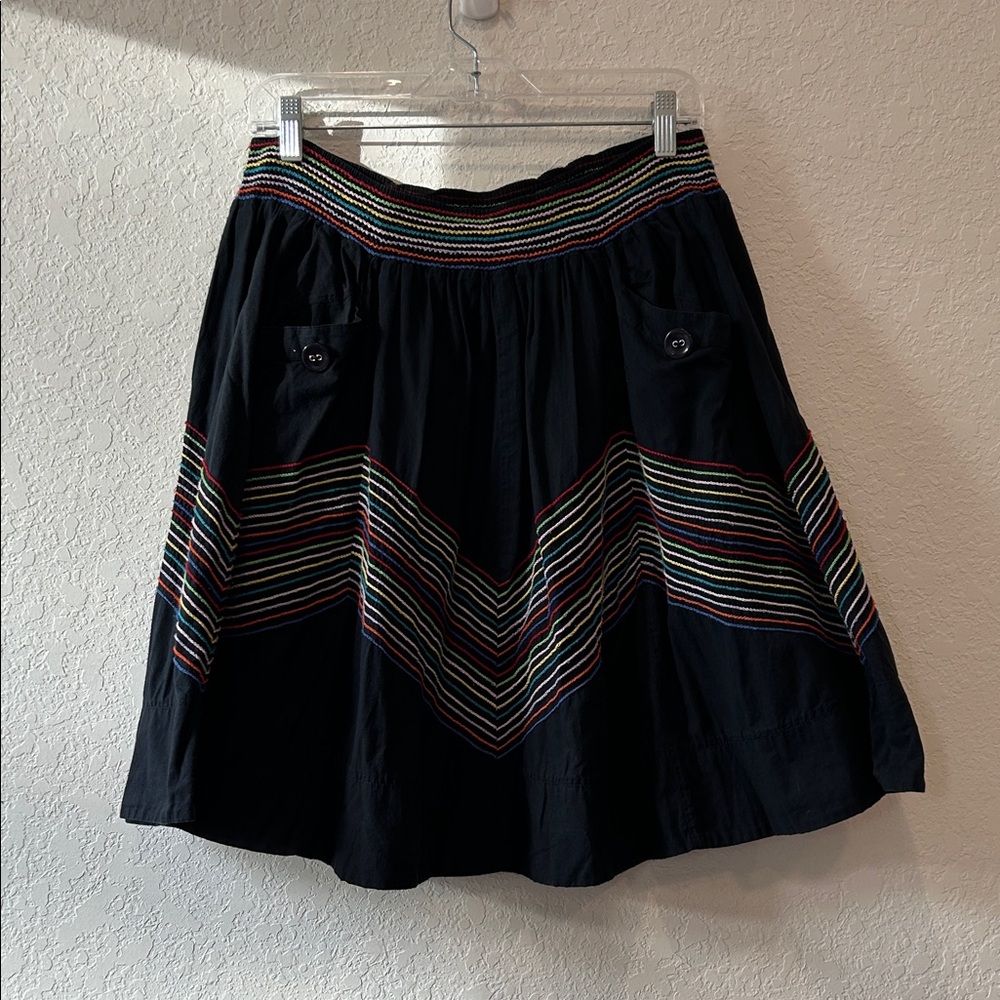 Lithe Rainbow Multicolor Striped A-Line Skirt